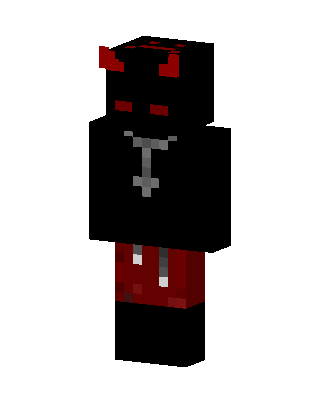 Black Horned Villain Boy Minecraft skin