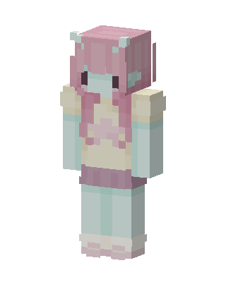Pastel Bunny Girl skin, 3D preview