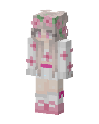 Blossom Girl skin, 3D preview
