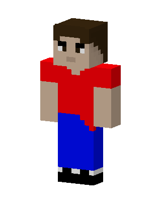 Red Player Boy skin, 3D preview