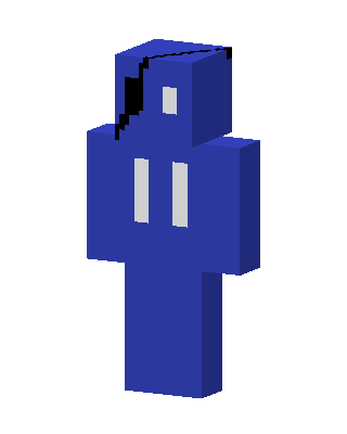 Blue Hoodie skin, 3D preview