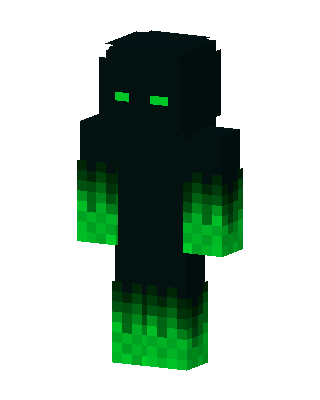 Black Glowing Villain Minecraft Enderman skin