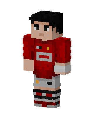 Red Jersey Athlete skin, 3D preview