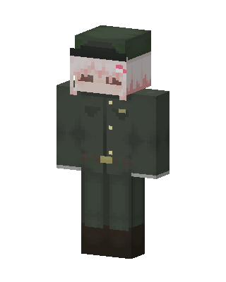 Pink Haired Cadet skin, 3D preview