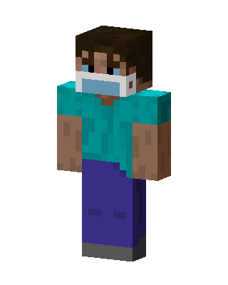 Masked Steve skin, 3D preview