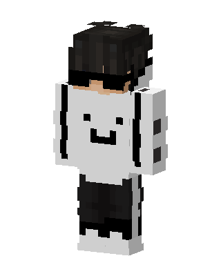 Smiley Hoodie Boy skin, 3D preview