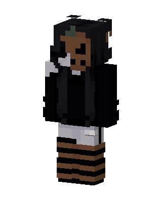Pumpkin Hoodie Girl skin, 3D preview
