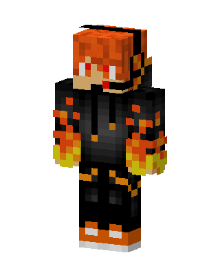 Flame Hoodie skin, 3D preview