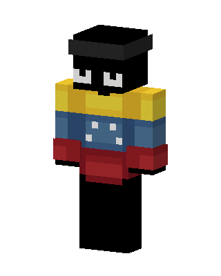 Black Player Boy skin, 3D preview