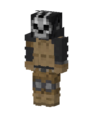 Brown Masked Fighter Boy skin, 3D preview