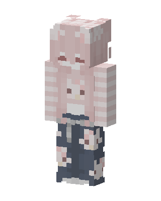 Pink Bunny Girl skin, 3D preview