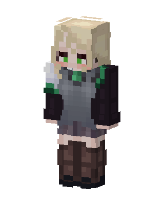 Gray Hero Girl Minecraft cute skin