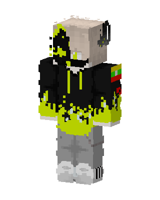 Black Hoodie skin, 3D preview