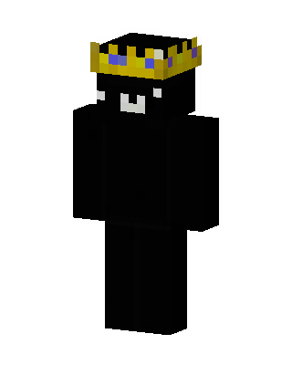 Crowned Enderman skin, 3D preview