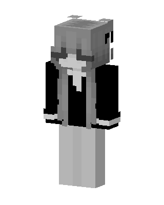 Monochrome Girl skin, 3D preview