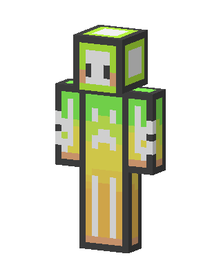 Green Mob skin, 3D preview