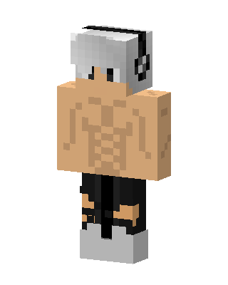 Shirtless Headphones Boy skin, 3D preview