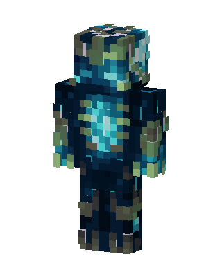 Deep Sculk Warden Minecraft blue skin