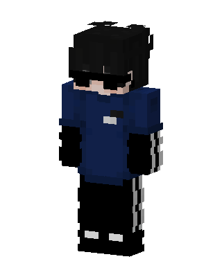 Blue Player Boy skin, 3D preview