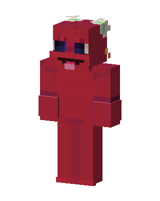 Red Mob Girl skin, 3D preview