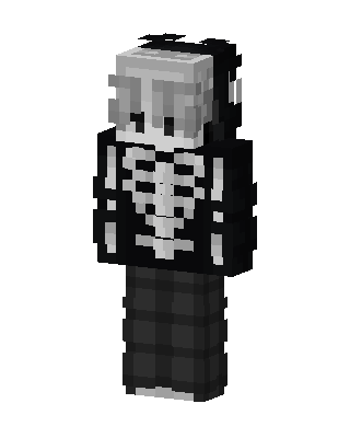 Skeleton Hoodie skin, 3D preview