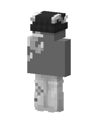 Gray Mob Boy skin, 3D preview
