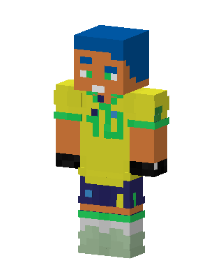 Brazil Jersey Kid skin, 3D preview