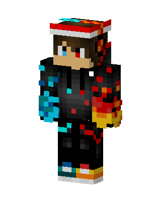 Fire Ice Hoodie skin, 3D preview