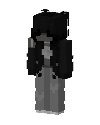Grayscale Ghost Girl Minecraft skin