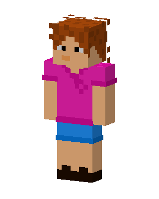 Pink Polo Girl skin, 3D preview
