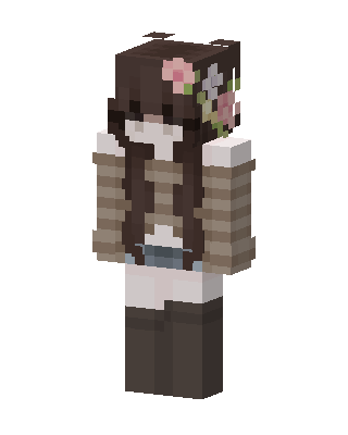 Brown Cutie Girl skin, 3D preview