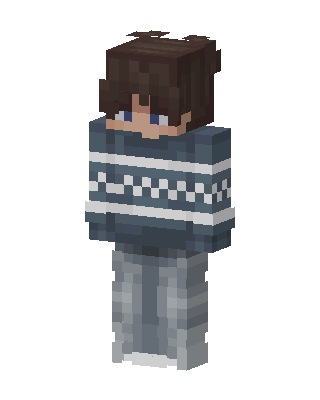 Cozy Sweater Boy skin, 3D preview