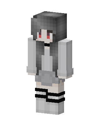 Gray Student Girl Minecraft skin