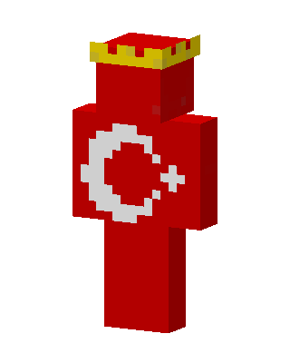 Turkey Flag King skin, 3D preview