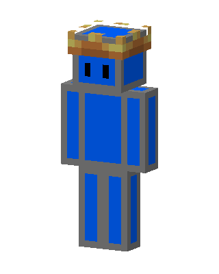 Blue Crowned Cube Minecraft skin