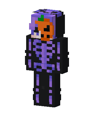 Pumpkin Skeleton Minecraft skin