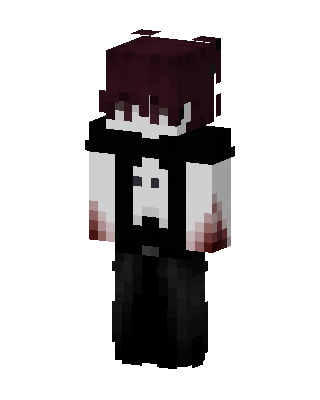 Black Emo Boy skin, 3D preview