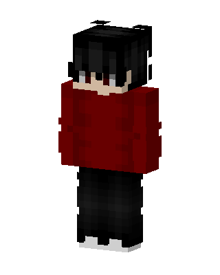 Red Hoodie Boy skin, 3D preview