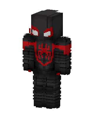 Miles Morales Minecraft demon skin