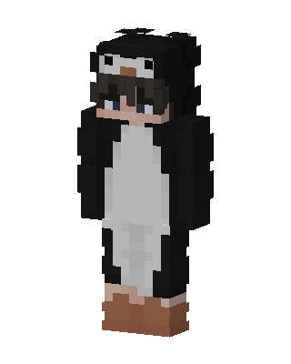 Penguin Onesie skin, 3D preview