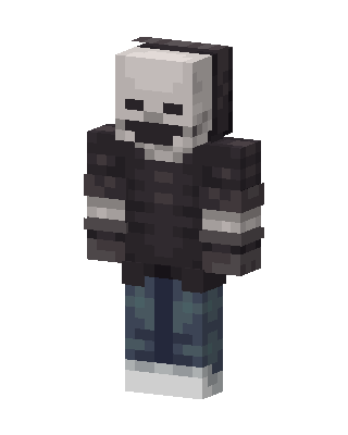 Skeleton Hoodie skin, 3D preview