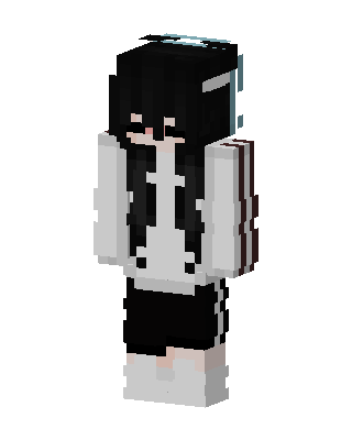 Black Emo Girl Minecraft goth skin