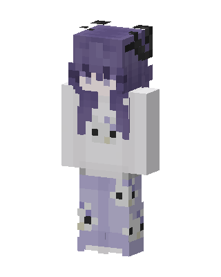 Purple Animal Girl skin, 3D preview
