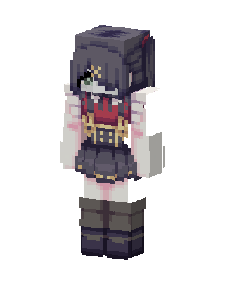 Gothic Eyepatch Girl Minecraft skin