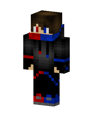 Crimson Azure Hoodie skin, 3D preview