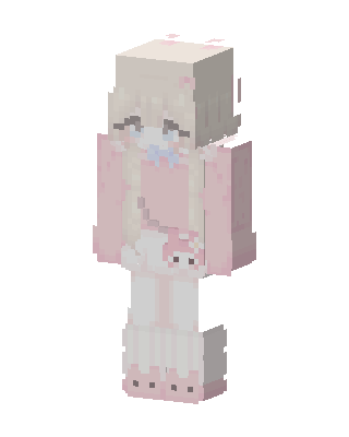 Pastel Bunny Girl skin, 3D preview