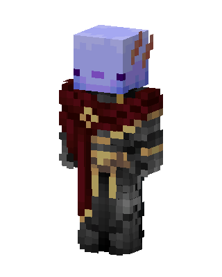 Axolotl Knight skin, 3D preview