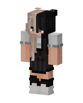 Black Anime Girl Minecraft e-girl skin