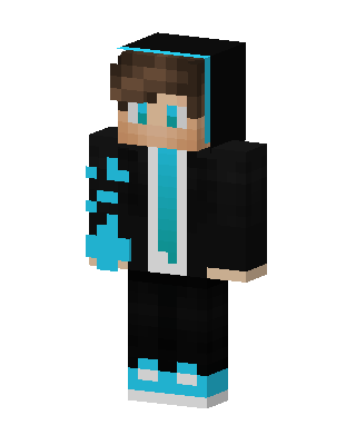Cyan Hoodie Boy Minecraft skin