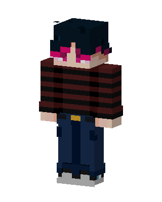 Striped Sweater Boy skin, 3D preview